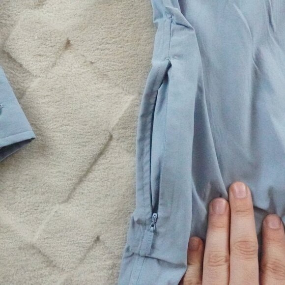 Athleta Oversized Poplin Top Womens XXS Blue Preppy Casual - Picture 3 of 12